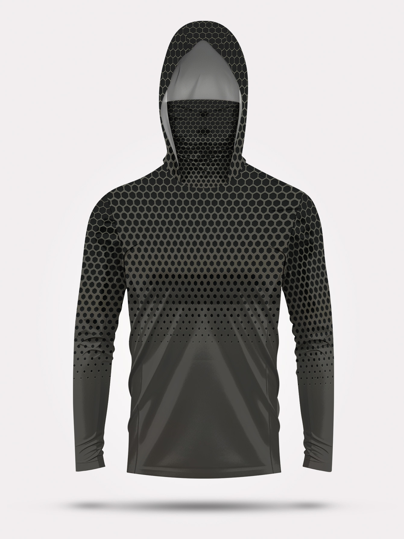 Camisa de pesca de manga compr - Fishing Mask Sun Protection avaliação e preço
