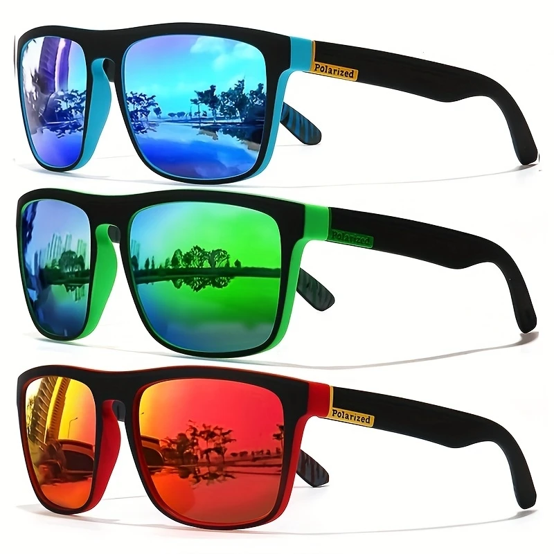1/3PCS Óculos de Sol Quadrados - Fishing Sunglasses Polarized avaliação e preço