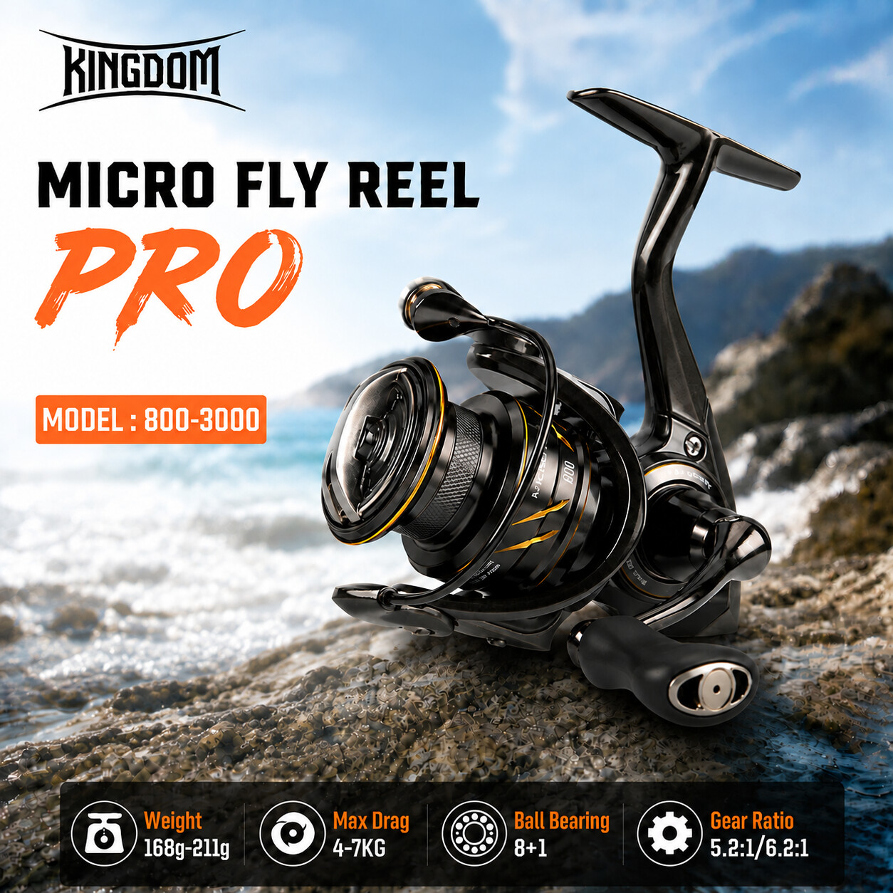 Carretilha de Pesca Kingdom Mi - Kastking Reel Zephyr avaliação e preço