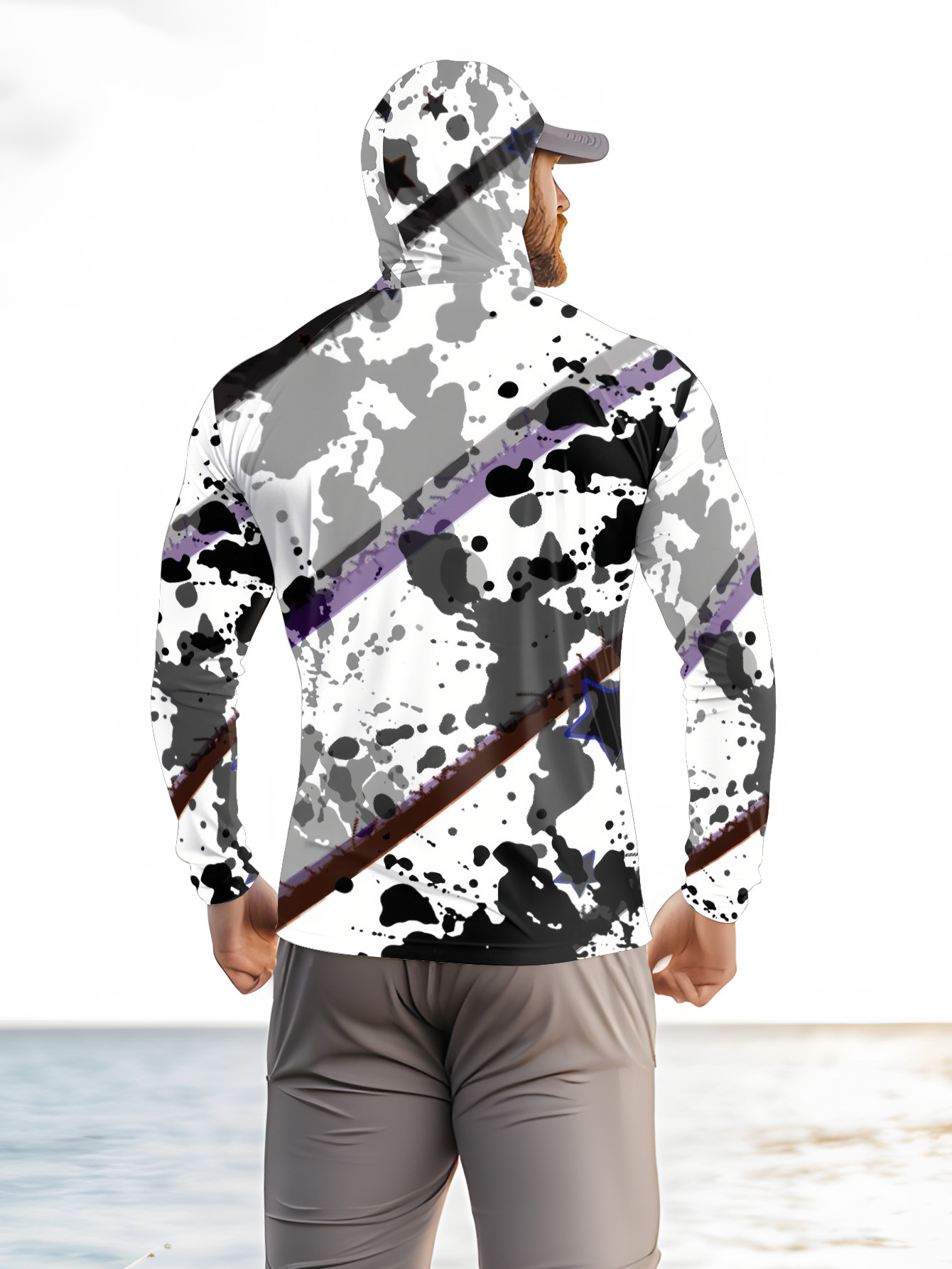 Camisa de pesca com capuz para - Fishing Shirt Uv Protection avaliação e preço